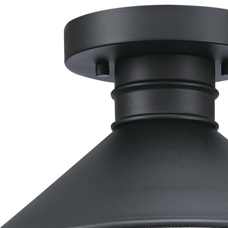 Westinghouse Fixture Ceiling Outdoor SemiFlush-Mount 60W Watts Creek 11In, Textured Black 6112900